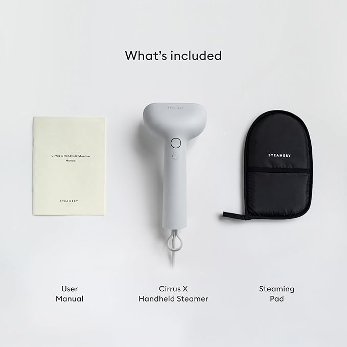 Steamery Handheld Clothes Steamer Cirrus X, 1200W, Steam Output 20g/min, Heat up in 20 Seconds, Portable, Minimalistic, Scandinavian design, White
