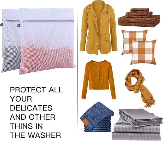 Kimmama Oversize Laundry Bags Mesh Wash Bags, Large Delicates Bag for Washing Machine, Jumbo Laundry Sack for Washing Delicates, Big Clothes, Bed Sheet, Bedcover, Blanket, Curtain, Stuffed Animal Toys