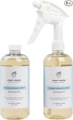 Clean Mama Laundry Detergent Spray & Pre-Treater - Natural Laundry Detergent Soap for Sensitive Skin - Eco-Friendly, HE Compatible - Clean Laundry Scent - 64+ Loads of Laundry, Starter + Refill, 16 oz