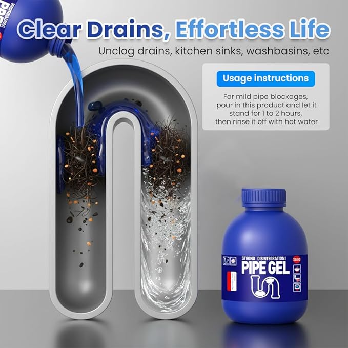 Drain Cleaner, 2026 Powerful Drain Opener for Kitchen Sink, Professional Unclogging, Unclog drains, clog remover, Shower, Tub, Compatible with All Pipe (3pcs)