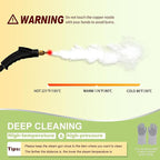 Steam Cleaner,15s Heat-Up,1.4L Tank,Steamer for Cleaning with 10 pcs Accessories,Multi-2500W High Temperature and Pressure handheld steamer,Steam Clea (3-Black&White)