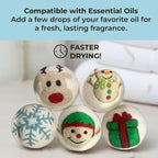 Ezhippie Quality Wool Dryer Balls - 6 XL Festival Pack - 1000+ Loads - Pure Organic Wool - Reusable Natural Fabric Softener Perfect with Essential Oils, Reduce Clothing Static and Wrinkles