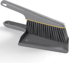 Small Broom and Dustpan Set, Hand Mini Dust-Pan and Brush, Handheld Portable Compact, 1 Piece, Gray