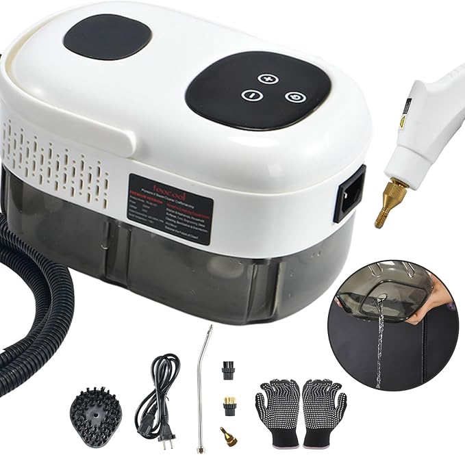 Handheld Steam Cleaner, Steam Shot Cleaner, 2500W High Heat Steamer for Bed Bugs, High Temperature Steamer for Car Detailing, Grout Steam Cleaner for Couch, Windows, Kitchen, Bathroom, Home