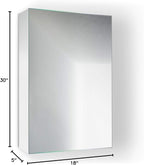 Krugg Medicine Cabinet | Recess or Surface Mount | Blum Hinge 170 Degree Soft Close | (18" x30)