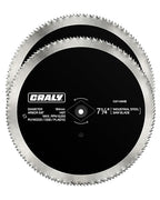 CRALY 7-1/4 Inch 140 Teeth Circular Saw Blade, 5/8 Inch Arbor, Thin Kerf, for Cutting Plywood, OSB, Plastic, Paneling & Vinyl Siding, 2-Pack(C07140WB-2)
