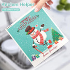 6 - Pack Swedish Kitchen Dish Cloths - Reusable Paper Towels for Counters & Dishes - Eco Friendly Cellulose Sponge Cloth - Assorted (Xmas)