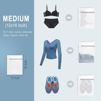 Muchfun 3Pcs Durable Fine Mesh Laundry Bags for Delicates 12 x 16 Inches (3, Medium)