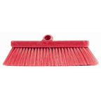 SPARTA 41278EC05 Flo-Thru Plastic Wall Scrub Brush, Equipment Brush With Soft Nylex Bristles For Industrial Kitchens, Hospitals, Commercial Cleaning, 4 Inches, Red, (Pack of 12)