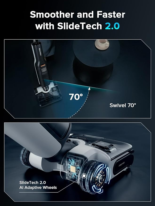 roborock F25 ACE Wet Dry Vacuum Cleaner, Cordless Vacuum Mop All in One for Hard Floor, 20000Pa Hardwood Floor Cleaner with Zero Tangle, 194°F Hot Air Flash Drying Electric Mop, 180° Lie Flat, WiFi