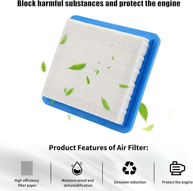 17211-Z8B-901 17211-zl8-023 Air Filter fit for Honda gc135 gcv135 gc160 gcv160 and gxv57 Engines Lawn Mower Air Cleaner 491588 399959 F220 tillers, Bomag BT60 (Blue 5 pack)