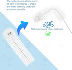 Honeydak 2-Pack 30 Inch Carboy Brush, Nylon & Steel, L-Shape, Clear, 76cm, Wine Making & Beer Brewing, Glass Carboy Cleaning Brush