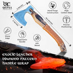QEPAA CRAFTS® The Frostbreaker Handmade Viking Forged Steel Camping Survival Axe for Wood Splitting and Chopping-Bushcraft Hatchet- Norse Viking Gift for Adventurers