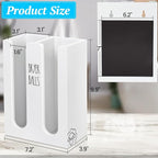Magnetic Dryer Ball Holder for Laundry Room, Wood Dryer Ball Container Wall Mount, Laundry Dispenser Basket (White)