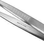 KAKURI Bonsai Tweezers Straight Serrated Tips with Spatula 8.8" - Made in Japan - Professional Bonsai Care Tool - Japanese Stainless Steel