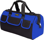 FASTECH 20 Inch Heavy Duty Tool Bag with Wide Mouth for Tool Storage,Carrier and Organizer,Tool Bag for Men/Women, Wide Mouth Tool Bag with Inside Pockets (20 Inch)