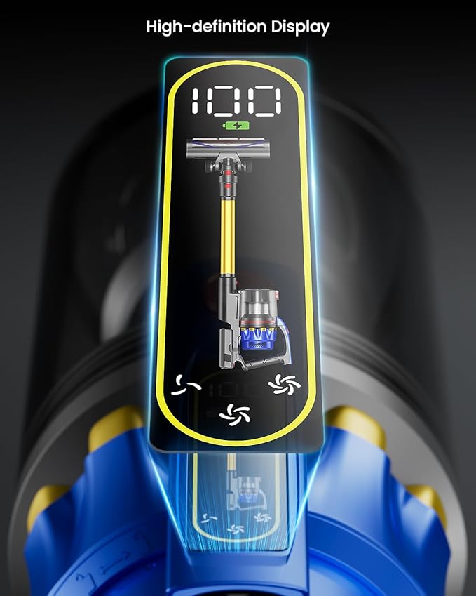 Cordless Vacuum Cleaner, 48KPA 580W 70Mins Cordless Vacuum with Dual Handle, Stick Vacuum with Aroma Tablet, Anti-Tangle Brush, Rechargeable Wireless Vacumm for Carpets/Hard Floors/Pet Hair