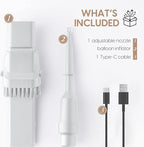 Starument Handheld Vacuum Cleaner - Cordless Vacuum Cleaner for Cleaning Dust, Dirt, Pet Hair Suction - Compact, Rechargeable & Wireless Device for Home, Office, Car - USB-C Cable (White)