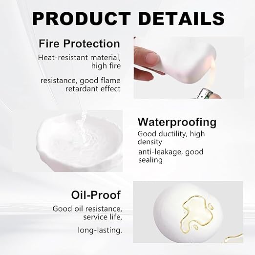 Waterproof Sealant Mastic,Repair Sealing Clay,Quick Mending Mud for Drain Connection,for Holes and Gaps Wall Filler,Air Conditioning Hole Waterproof Seal Putty(6pcs)