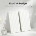 2PCS Water Absorbing Stone Drying Tray Mat For Bathroom Sink & Kitchen Counter Faucet Organizer Decor, Quick Dry Dish Soap Dispenser Sponge Holder, Vanity Sink Caddy Bar Coaster,White-8"*3.8"