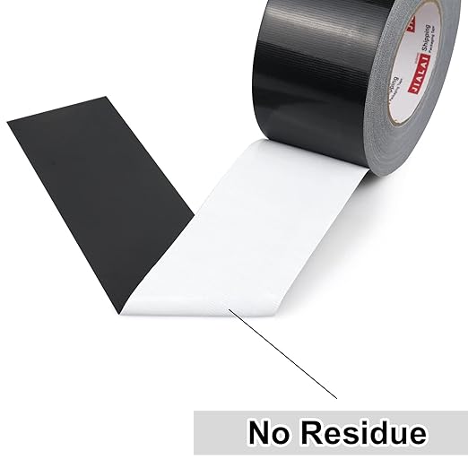 Black Duct Tape 3 Inch Wide, Industrial Grade 3 inches x 55 Yards (164 ft), 9 Mil Heavy-Duty, Waterproof, Strong, Flexible, No Residue, for Crafts & Home Improvement