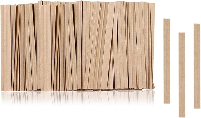 1000 Pcs Twist Ties, Kraft Paper Twist Ties Plant Ties Reusable Bread Ties for Party Cello Candy Coffee Treat Bags Cake Pops (3.15")