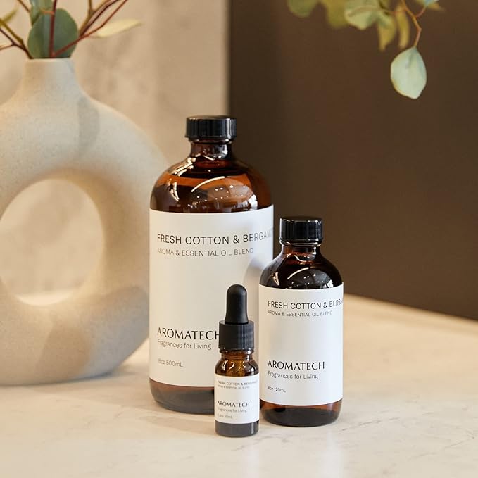 AromaTech Fresh Cotton & Bergamot for Aroma Oil Scent Diffusers - 500 Milliliter