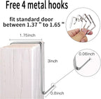 2 Pack Extra Large Hanging Crystal Clear Over Door Shoe Organizers, Closet Shoe Rack Organizer, 12+6 Pockets, 8 Hooks, Grey (59" x 21.6")