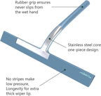 Large Shower Squeegee for Glass Doors, Richmirth 11 Inch Squiggy for Shower Glass Bathroom Squeegee Mop Wiper Cleaner Tool for Tile Wall, Car Glass, Window - Green