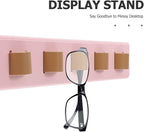 VICASKY Wooden Sunglasses Storage Organizer Rack Wall-Mounted Eyewear Holder for Entryway and Bedroom, Multiple Glasses Display Stand, Space-Saving Eyeglass Organizer