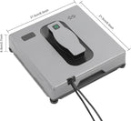 Automatic Window Cleaner 2500Pa Suction Window Cleaner Robot with Dual Spray Design and Remote Control 3 Path Modes Window Cleaning Machine for Windows, Tiles 322.92-538.2ft²Cleaning Area (Silver)