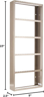 Angelynn's Wall Mounted Big Earring Holder Organizer Display Women Long Post Stud Large Dangle Hoop Pierced Earrings, Hanging Closet Jewelry Storage Rack, Jennifer Satin Nickel Silver 9"x23"