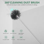 SetSail Dusters for Cleaning, 100-inch Extra-Long Cobweb Duster with Extension Pole, Bendable Microfiber Head & Cobweb Brush Washable Ceiling Fan Cleaner Duster Kit for High Ceilings, Corner
