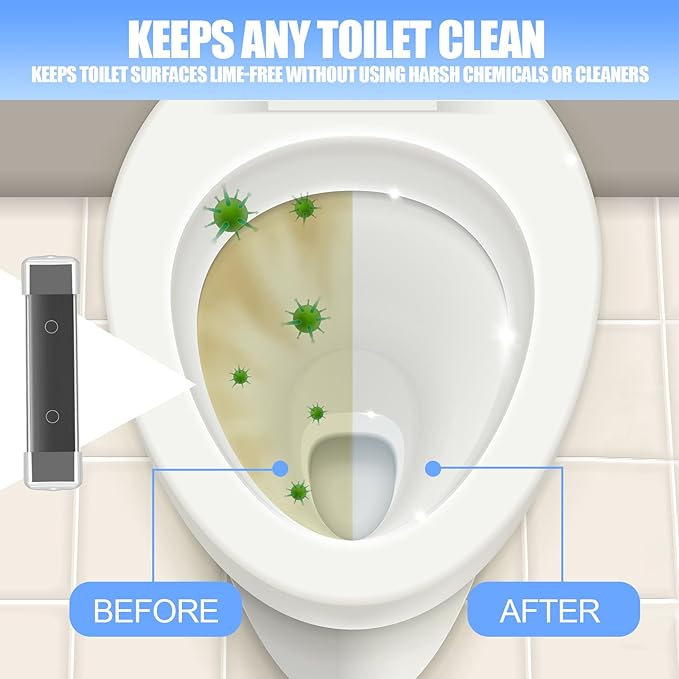 6 Pcs Magnetic Toilet Bowl Cleaner Black Toilet Cleaning Magnets Magnetic Tank Cleaner for Household Bathroom Cleaning Supplies Against Stains No Chemicals