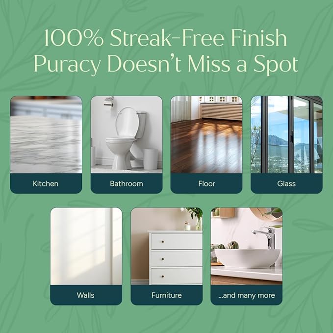 Puracy Multi-Surface Cleaner Spray - Plant-Powered All Purpose Cleaner - Surface Cleaner Solution As Seen on TikTok (Green Tea & Lime, 16 fl oz, 3 Pack)