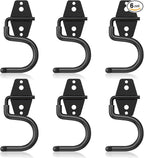 6 Pack Metal Garage Hooks, Heavy Duty S Hooks Tool Hangers for Garage Wall, Shed, Garden Storage Organizer