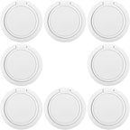 8pcs Wall Mounted Sunglass Holder - 180° Folding Eyewear Storage Organizer - Adhesive Glasses Holder for Home Office Car Driver Workshop White