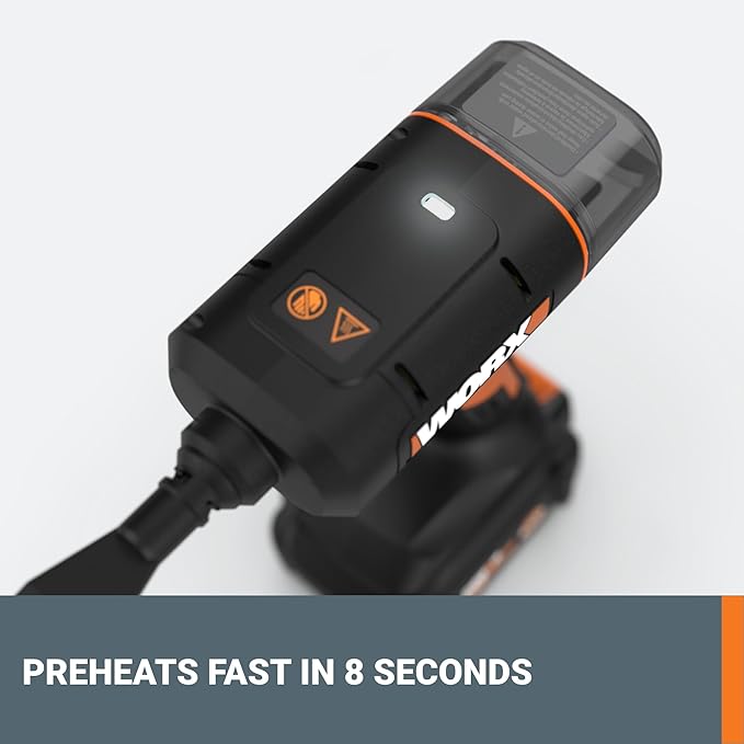 Worx 20V SteamStorm Cordless Handheld Steam Cleaner w/Accessories, Steamer for Cleaning 220°F 8-Second Preheat, Lightweight Portable Steamer for Home Car – Battery & Charger Included