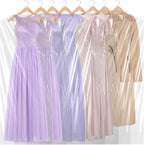 BEISHIDA 25PCS 72 Inch Plastic Garment Bag-Plastic Clear Dry Cleaner Laundry Bags for Clothes Cover, Hanging Clothes Storage for Long Dresses Skirt Coat Suit Shirt Jacket