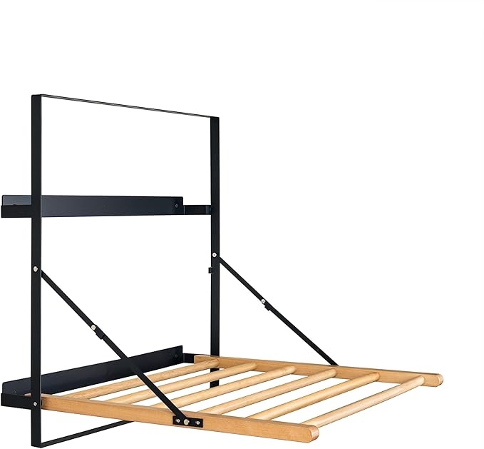 TOMACE Wall Mounted Clothes Drying Rack Laundry Drying Rack Collapsible