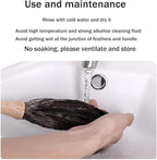 Feather Duster, Ostrich Feather Duster Ddzmz Fluffy Natural Genuine Ostrich Feathers and Reusable Wooden Long Handle Large Ostrich Feather Duster Cleaning for Housewife Black Length 16" 1Pack