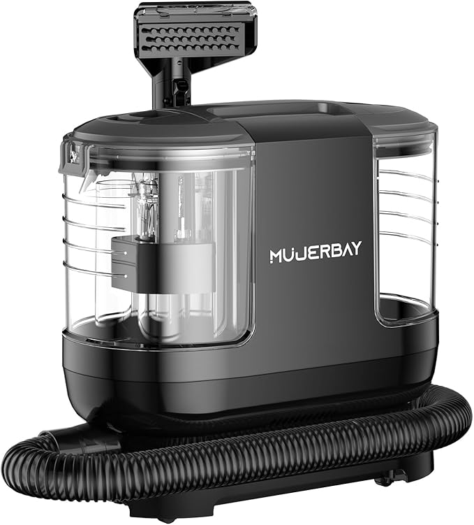 Miniboo Carpet Cleaner, Compact & Powerful Upholstery Cleaner Machine,Portable Spot with 360°Wheels, 1.3-inch Deep Stain Small Rug Cleaner for Car, Stairs, Couches