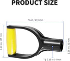 ID 1.26" Yellow & Black Shovel D-Shaped Grip Handle,PVC Shovel D Straight Grip Handle,Plastic Spade Replacement Snow Removal Garden Accessorie Backyard Digging,7.6×4.13-in(H*T)