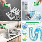 2pcs Pipe Dredge, Bubble Bombs Drain Cleaner, Powerful Sink and Drain Cleaner, Portable Powder Cleaning Tool, Super Clog Remover, Powder Agent for Kitchen Toilet Pipe Dredging