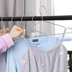Coat Hangers 40 Pack Clothes Hangers, Seropy Metal Hanger Heavy Duty Wire Hangers with Non Slip Notch, Ultra Thin Stainless Steel Hanger Space Saving Clothing 16.5 Inch