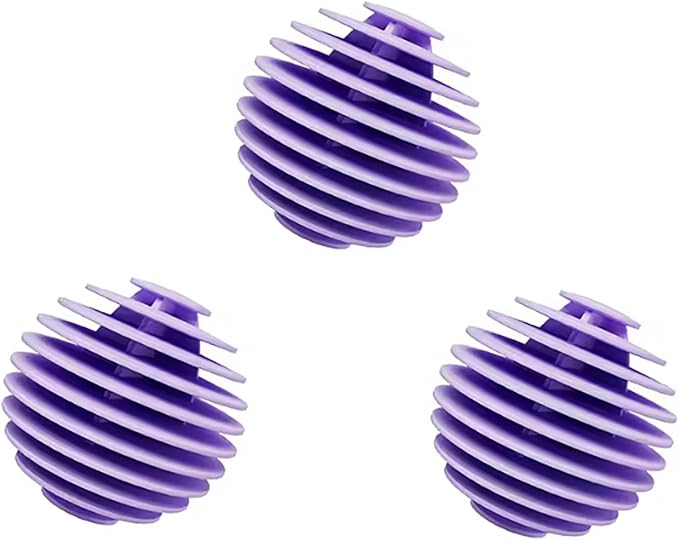 3PCS Reusable Magic Laundry Balls TPR Soft Anti-Winding Clothes Cleaning Tools (Purple)