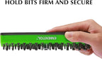 EMENTOL 1/4" Magnetic Bits Holder - Green, 43PCS Hole, Bit Organizer with Strong Magnetic, Magnetic Bits Organizer
