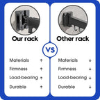 Clothes Drying Rack Foldable Wall Mounted Drying Rack 3 Fold Black-Laundry Drying Rack Durable Clothing Racks for Hanging Clothes