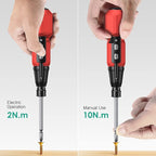 ORIA Mini Electric Screwdriver, Cordless Electric Screwdriver, 12 in 1 Rechargeable Screwdriver Set with 10 Screwdriver Bits, 1/4 inch Bit Holder, LED Light, Charging Cable, for Phones,Toys, PC