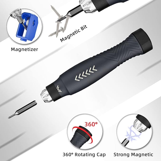 JAKEMY Precision Screwdriver Set: Building-block Screwdriver for Men, 25 in 1 Repair Tool Kit for Laptop, Computer, Macbook, iPhone, Watch, Eyeglasses